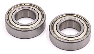 sourcing map 2 Stücke Kugellager 6003Z Edelstahl Motorrad Rillenkugellager 35 x 17 x 10 mm