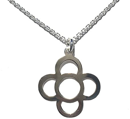 MASBARATA Collar PANOT DE Flor - Flor DE Barcelona DE Plata DE Ley 925/1000