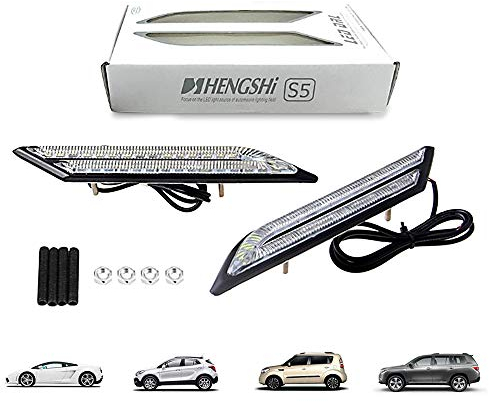 YALIKESI Ein Paar Wasserdichte Auto Nebelscheinwerfer LED Tagfahrlicht Auto Bremse Und Lenkung Lichtquelle Styling Reines Weiß