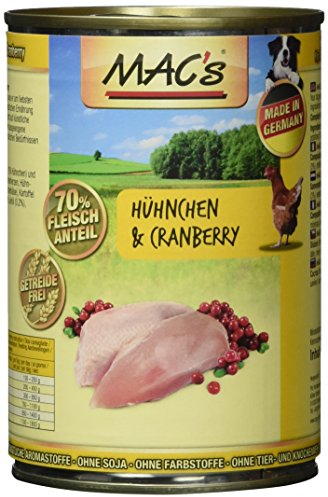 Mac's Hundefutter getreidefrei Hühnchen & Cranberry, 400 g