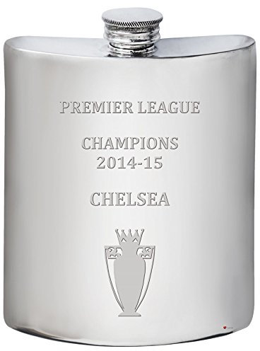 I LUV LTD 6oz Pewter Hip Flask for Chelsea Football Club 2014-15 Premiership Champions