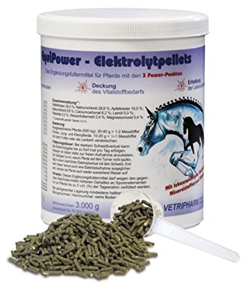 EquiPower - Elektrolytpellets | 1 kg | Diät-Mineralfuttermittel für Pferde | Zum Ausgleich von Elektrolytverlusten | Zur Unterstützung der Leistungsfähigkeit | ADMR-konform