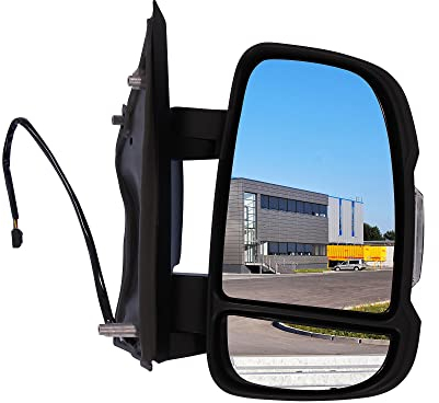 BESTPRICE 1x Elektrischer Außenspiegel rechts beheizbar Seitenspiegel konvex mit Weitwinkelspiegel mit Weitwinkelspiegel Kompatibel mit CITROËN JUMPER Bus, JUMPER Kasten, JUMPER Pritsche, FIAT DUCATO