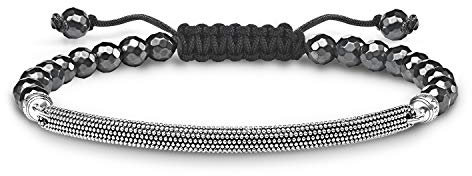 Thomas Sabo Pulsera cuerda de Mujer, Plata de Ley 925