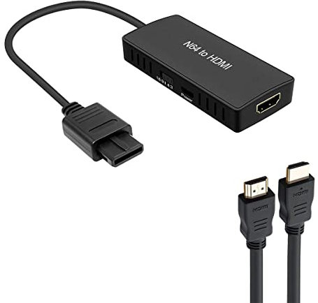 Y.D.F Adaptador convertidor N64 a HDMI Compatible con conversión 16:9/4:3, Cable de Enlace HDMI para N64/SNES/NGC/SFC (Plug and Play)