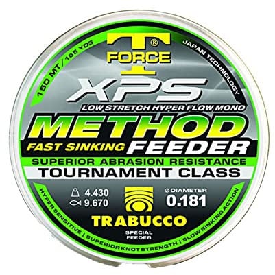 Trabucco Filo da Pesca XPS Method Feeder T-Force 0.309 mm 9.78 kg 150 m Affondante Ideale per Tutte Le Tecniche di Pesca