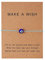 Sadingo Wunscharmband Evil Eye, Make a Wish Armband Nazar Boncuk, Blaues Auge, Armkette, Hamsa, Kabbalah, Nasar, Farbe:Blau
