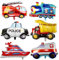 Auto Ballons Auto Form Luftballons, 6er Pack Large Size Party Folienballon, Car Luftballons Set Party Folienballon Fahrzeuge Bagger Folienballons Helium Ballon Kit für Kinder Geburtstagsparty