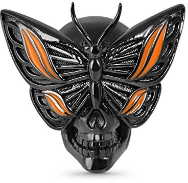 GNOCE Schmetterling Schädel Charms Perle Sterling Silber Schwarz überzogen Totenkopf Charms Bead Fit Armband/Halskette für Frauen Mädchen Herren