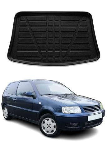 Kofferraumwanne Laderaumwanne für VW Polo 1997-2002 Schrägheck Gummi TPE Schwarz