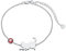 LONAGO Katze Armband 925 Sterling Silber Nette Katze mit Geburtsstein Armband Schmuck für Frauen (Januar-Rot)