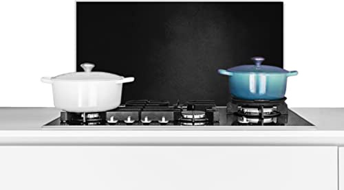 Credence Béton - Mur - Noir - Ombre Fond de hotte 60x30 cm Credence aluminium Plaque inox de cuisine
