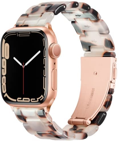 Vamyzji Kompatibel mit Apple Watch 10 Armband 42mm(Series 10) 41mm 40mm 38mm, Leichtes Wasserfestes Harz Verstellbares Ersatzband für Apple Watch Series 10 9 8 7 6 5 4 3 2 1 iWatch SE, Damen Herren