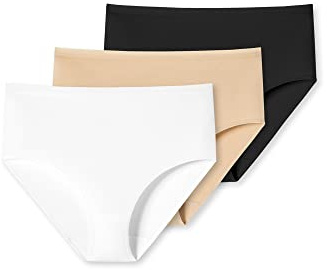 Uncover by Schiesser Damen Baumwolle Mix Slips höhere Passform 3er Pack