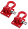 asdfs Metal Trailer Tow Hooks Buckle, Shackles Accessory for 1/10 Scale RC Crawler D90 SCX10 Car,Red