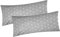 Baumwoll Renforcé Kissenbezug - 2er Set in 40x80cm - Sterne in grau und weiß - Kopfkissen-Bezug, Kissenhülle, Dekokissenbezug aus 100% Baumwolle (376/5-grau-40x80)
