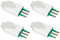 FANTON 80010-B4 set 4 pz spina volante italiana piccola 10A 2P+T mod.BICO' perni in ottone smontabile