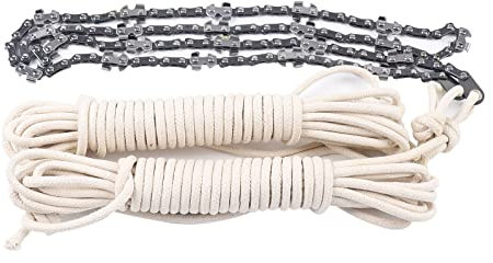 Tragbare Kettensäge Manuelle Kettensäge 48 mit Seil Handsäge Outdoor Astsäge Baumsäge 65 Stahl Mangan Doppelseitig Kettensäge