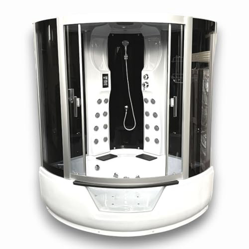 Baignoire-Douche balnéo massante blanc angle 150 x 150 cm – Montecarlo