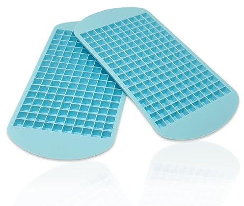 2x Silikon Eiswürfelform für mini Eiswürfel 1 x 1 x 1 cm, Alternative zu Crushed Ice, auch geeignet als Backform für Leckerlis für Hunde und Katzen