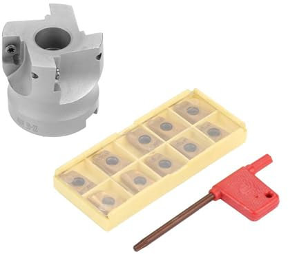 Outil De Fraisage Carbure À Plaquettes, Outils Tour A Metaux Bap400r-50-22-4f Cnc Fraise En Bout + 10 Pièces Apmt1604 Inserts En Carbure + Clé T15 Outils De Coupe De Tour À Métaux
