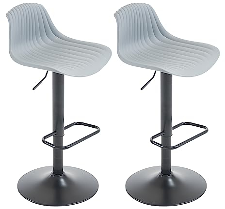 Sepnine Moderne Barhocker 2er-Set, Kunststoff-Barstühle mit Rückenlehne, verstellbare schwenkbare Zähler Höhe Barhocker, armless Insel Stühle für Küche