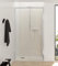 NEBADOON | Mamparas de Ducha - 1 Puerta Corredera + 1 Fijo - Mampara de Ducha Corredera - Perfilería Plata Brillo - 124 a 128 cm (Ancho Adaptable 4 cm) x 195 cm (Alto) - Posición Puerta Derecha