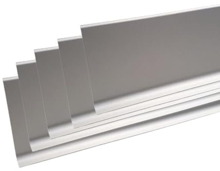 Plinthe aluminium anodisé argents, plinthe antichoc épaisse, plinthe alu, Dimensions et hauteur au choix, Longueur d’une plinthe 2 m, MadeInNature (1, Hauteur 6cm, 8 ML)