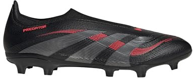 adidas Unisex League Laceless Firm Ground/Multi Ground Football Boot, Core Black/Grey Four/Lucid Red, 42 2/3 EU
