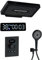 QREZAA Colonne de Douche Thermostatique Douche Encastrable Affichage Numérique Colonne de Douche Encastrable Noir Ensemble de Douche avec Pommeau de Douche, Douchette
