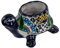 Blumentopf SCHILDKRÖTE dunkelblau, klein, aus Mexiko, Kunsthandwerk, Talavera