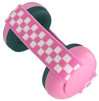 Uskerb Ear Defenders Headphones - Adjustable Noise Canceling Earmuffs for Babies and Kids - Soft Cushion, Elastic Fit, Airplane Ear Protection, Improve Sleep, Lightweight Design (Pink)