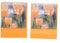 Gogogmee 2 Stück 2022 Mini-tischkalender Bürokalender Tisch-stehpult Standkalender Kalender 2022 Klein Schreibtisch-flip-kalender Tragbare Staffelei Täglicher Tischkalender Orange Papier