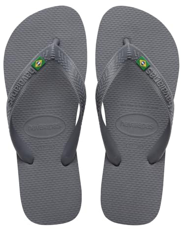 Havaianas Top Brasil Unisex Adults FlipFlop Steel Grey 4.5/5 UK