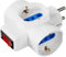 Ewent Regleta Enchufe múltiple 3 en 1, Adaptador de Enchufe con Interruptor de Encendido/Apagado, Adaptador 3 enchufes Schuko 10/16A, Toma Schuko 2P+E 16A, 3500W, Blanco
