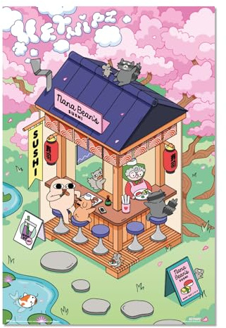 Grupo Erik Jujutsu Kaisen Poster Kunstdruck | Poster Deko Wohnzimmer oder Deko Schlafzimmer - Deko Zimmer - Größe 61 x 91 - Offizielle Fanartikel