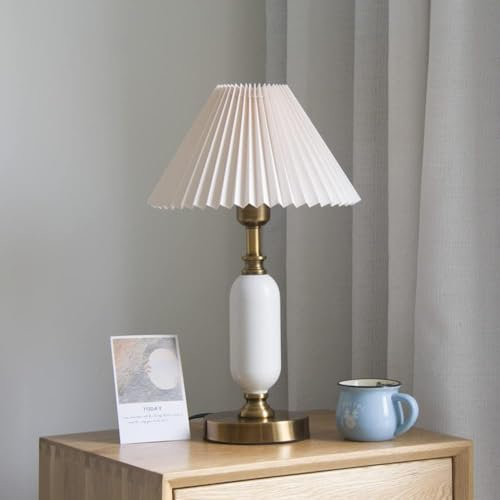 Faucet Pleated Bedside Table Lamp Compatible with Bedroom V-intage,Chandelier water-tap