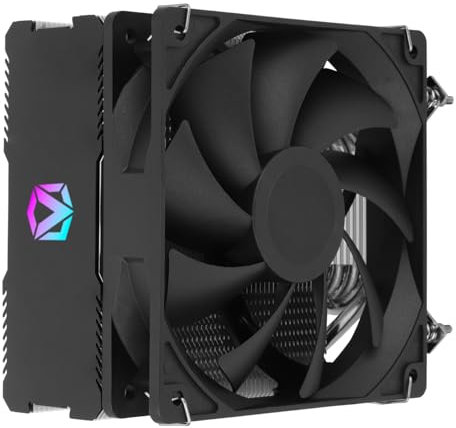 Vibox CPU Tower Cooler, 160W TDP, Compatible with Intel 115x/1366/17xx & AMD AM4 Sockets (Black)