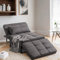 Vonanda Sofá cama convertible 4 en 1, cama otomana plegable para invitados con respaldo ajustable, silla de dormir que ahorra espacio para espacios pequeños, apartamentos y estudios | Tela de lino