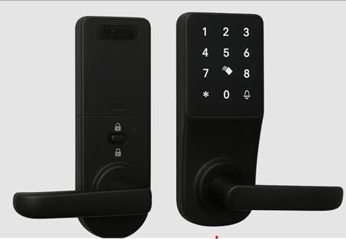 SCHUTZER Balter BSS-K22 Smartes Türschloss, Fingerabdruck, PIN, RFID & Schlüssel, Elektronisches Türschloss für Haustür/Wohnungstür, Automatische Verriegelung (ohne Wifi)