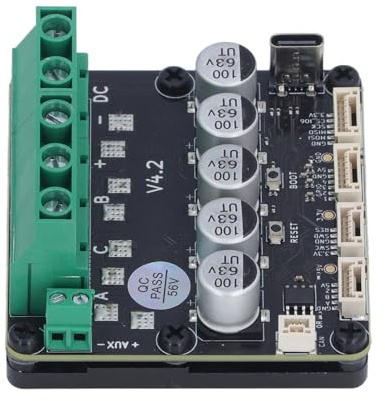 Walfront Bürstenloser Servo Motor Controller Board, ODESC V4.2 Single Drive High-Strom-Treiber für den BLDC-Motor 8-56V 120A, mit Vielseitigen Steuermodi für Roboteranwendungen
