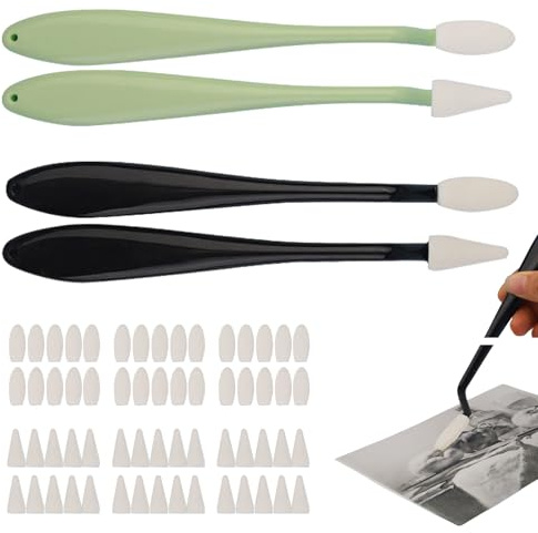 64 Pack Art Blending Tool Set Professional Drawing Kit for Sketching Charcoal
