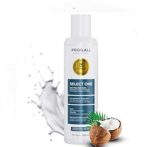 Prohall Keratina Para Alisar el Cabello Sin Formol Alisado Brasileño 300ml | Hasta 6 Meses de Duración-Apto Para Pelo Rizado, Ondulado, Crespo, Afro, Grueso, Fino, Teñido-Select One
