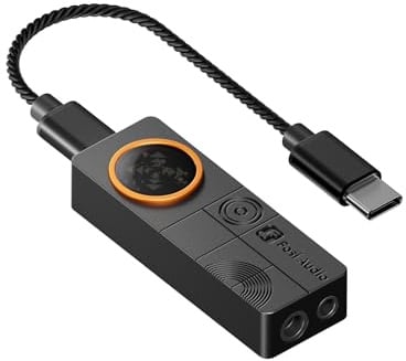 Fosi Audio DS3 USB-C DAC Amp Dongle, Portable Headphone Amplifier with Gaming 7.1 Spatial Audio, ES9039Q2M XMOS POWERED, DSD512, 3.5mm Single 4.4mm Balanced, Hifi Amps for PC/Phone/PS5/Switch Black