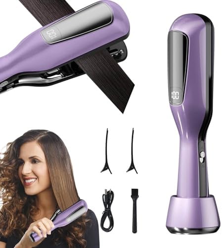 2-In-1 Split Trimmer Haarbruch Spliss Entferner | Schnelle Haarreparaturtrimmer mit Blau Licht Haarpflege für Trockene, Beschädigte, Spröde Spliss-Reparaturbehandlung für Damen (Lila)