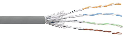 InLine 76499 Patchkabel Cat.6 S/FTP (PiMf), grau, AWG27, PVC, CU, 100m