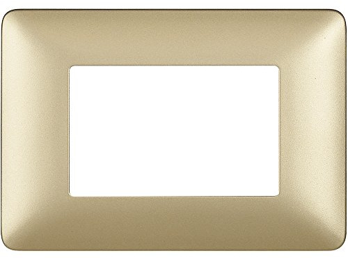 Bticino AM4803MGL placca 3 moduli, Oro, 84 mm (H) x 120 mm (W)