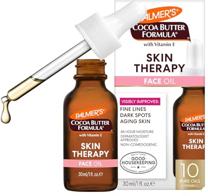 Palmer's Cocoa Butter Formula Moisturizing Skin Therapy Oil for Face with Vitamin E, C & 10 Pure Facial Oils Blend, Rosehip Oil Fragrance, 1 Ounce