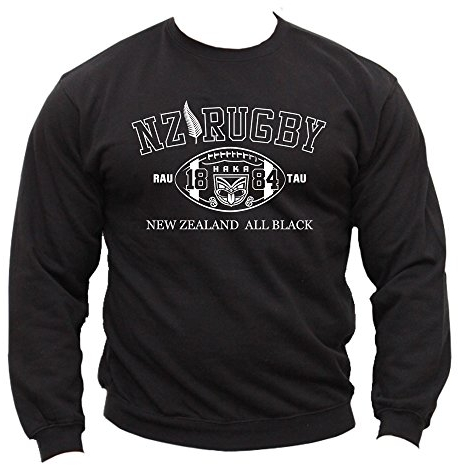 Dirty Ray Rugby New Zealand All Black Herren Sweatshirt F2 (XL)