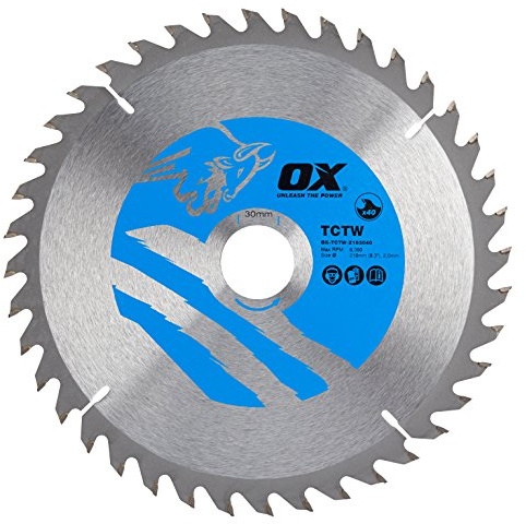 OX Wood Cutting Circular Saw Blade 210/30mm, 40 Teeth ATB